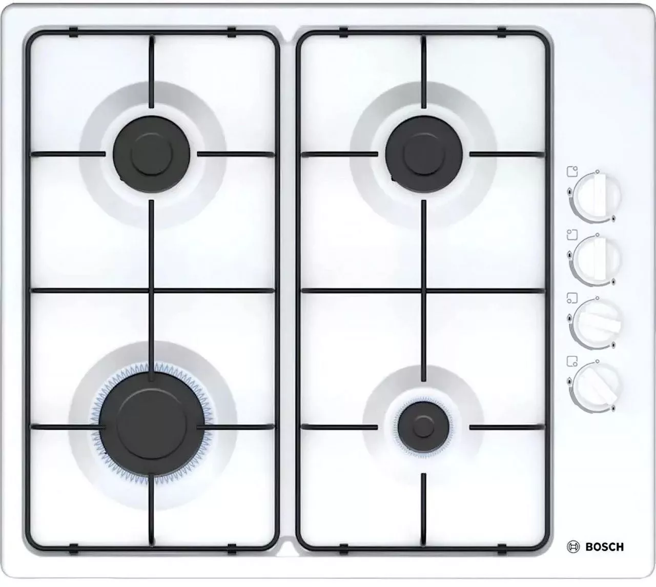 Газовая варочная поверхность Bosch PBP6C2B82O RU, белая